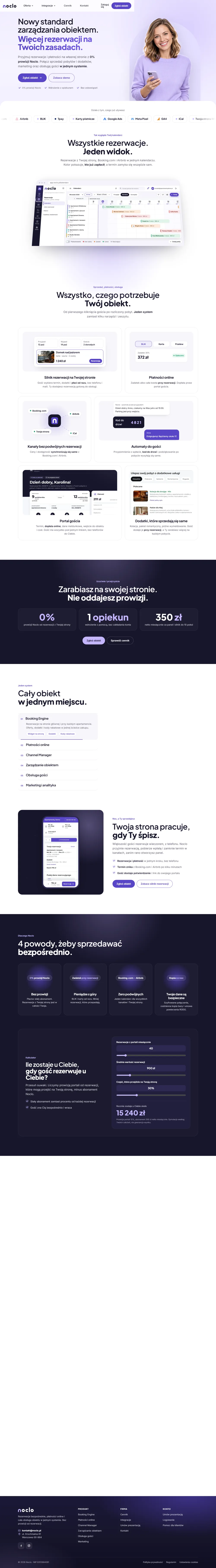 Noclo: strona na komputerze