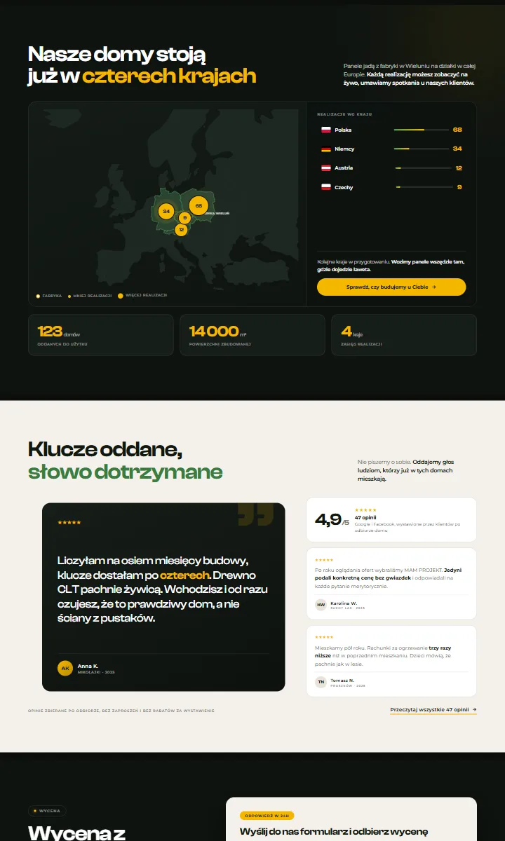 Strona Mam Projekt, wybrana sekcja